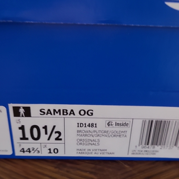 Adidas Samba OG Brown Putty Gray Gum Bottom Mens Sz 10.5 ID1481 New In Box - Picture 3 of 12